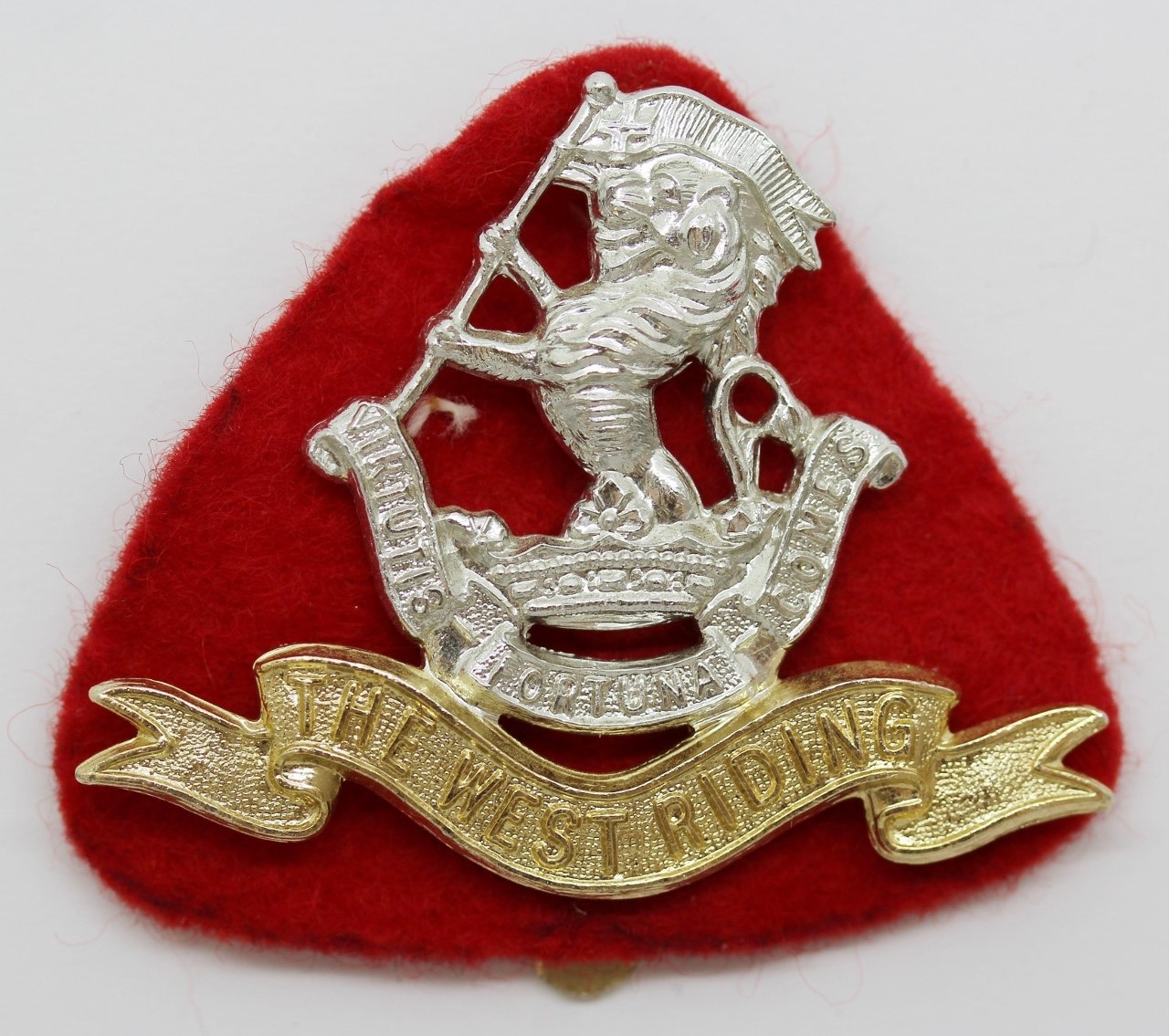 Duke of Wellington's (West Riding Regiment) Anodised (Staybrite) Cap Badge