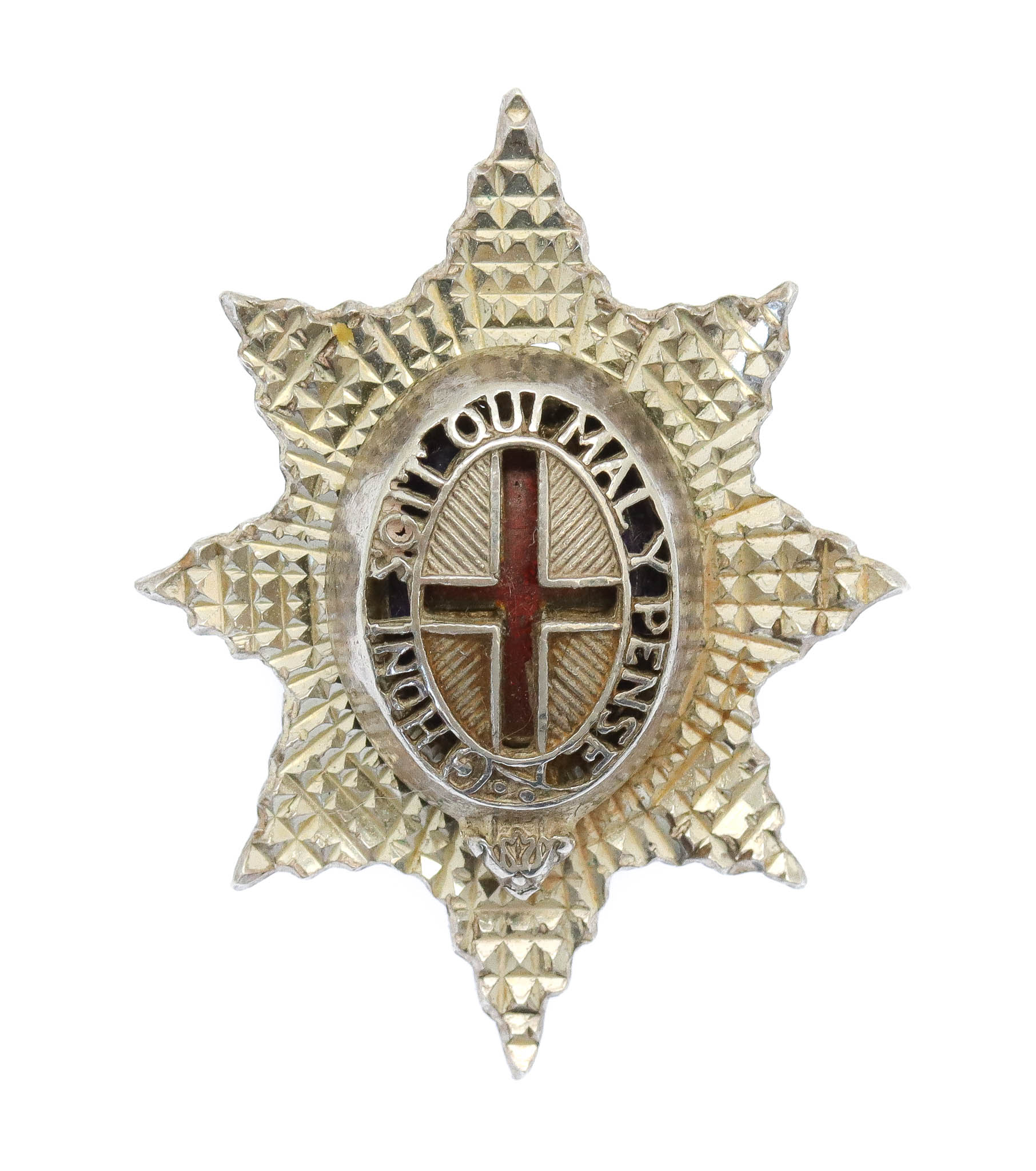 Coldstream Guards 1985 Hallmarked Silver Officer's Dress Cap Badge