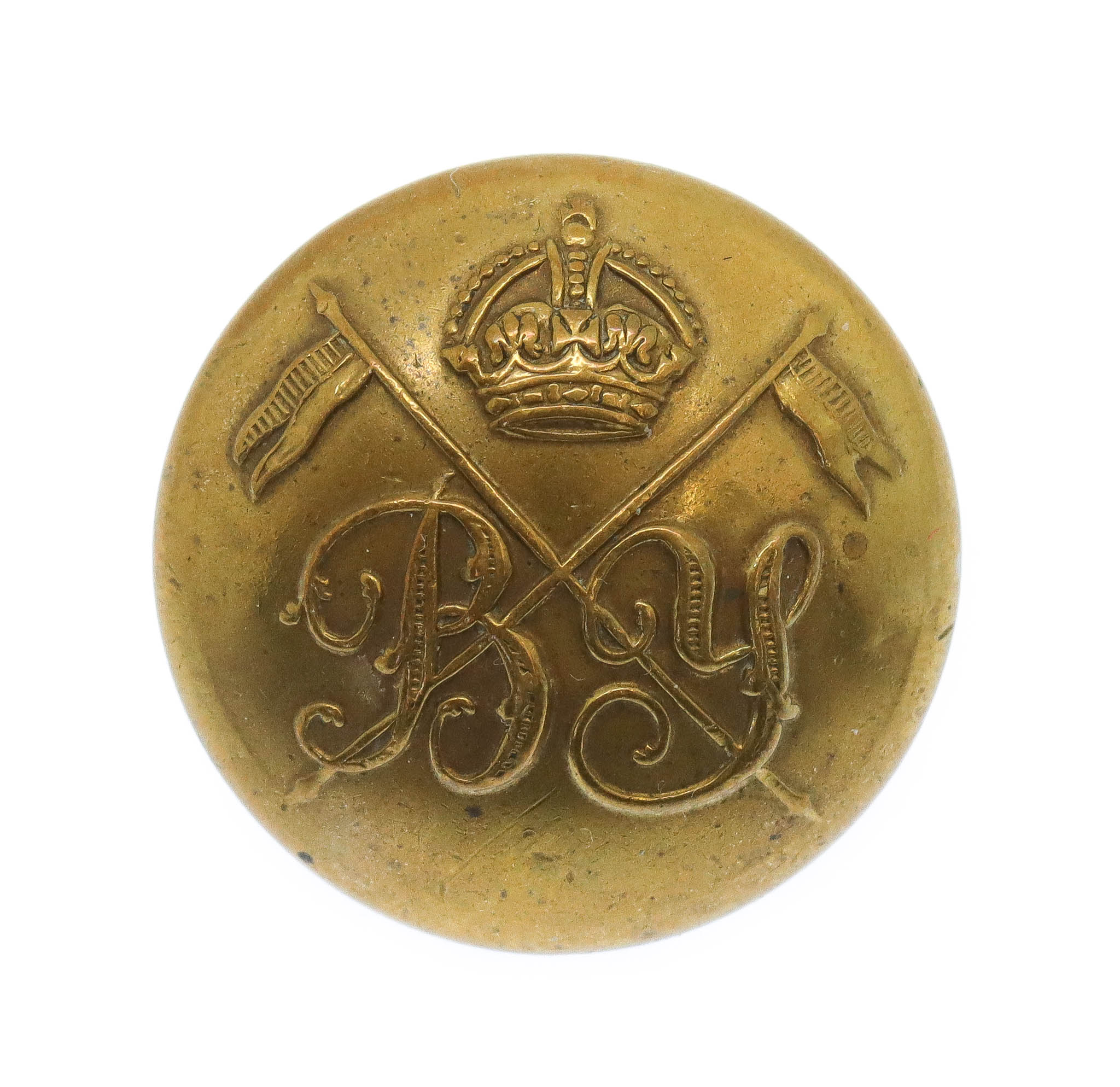 Bedfordshire Yeomanry Officer's Button - King's Crown (25mm)