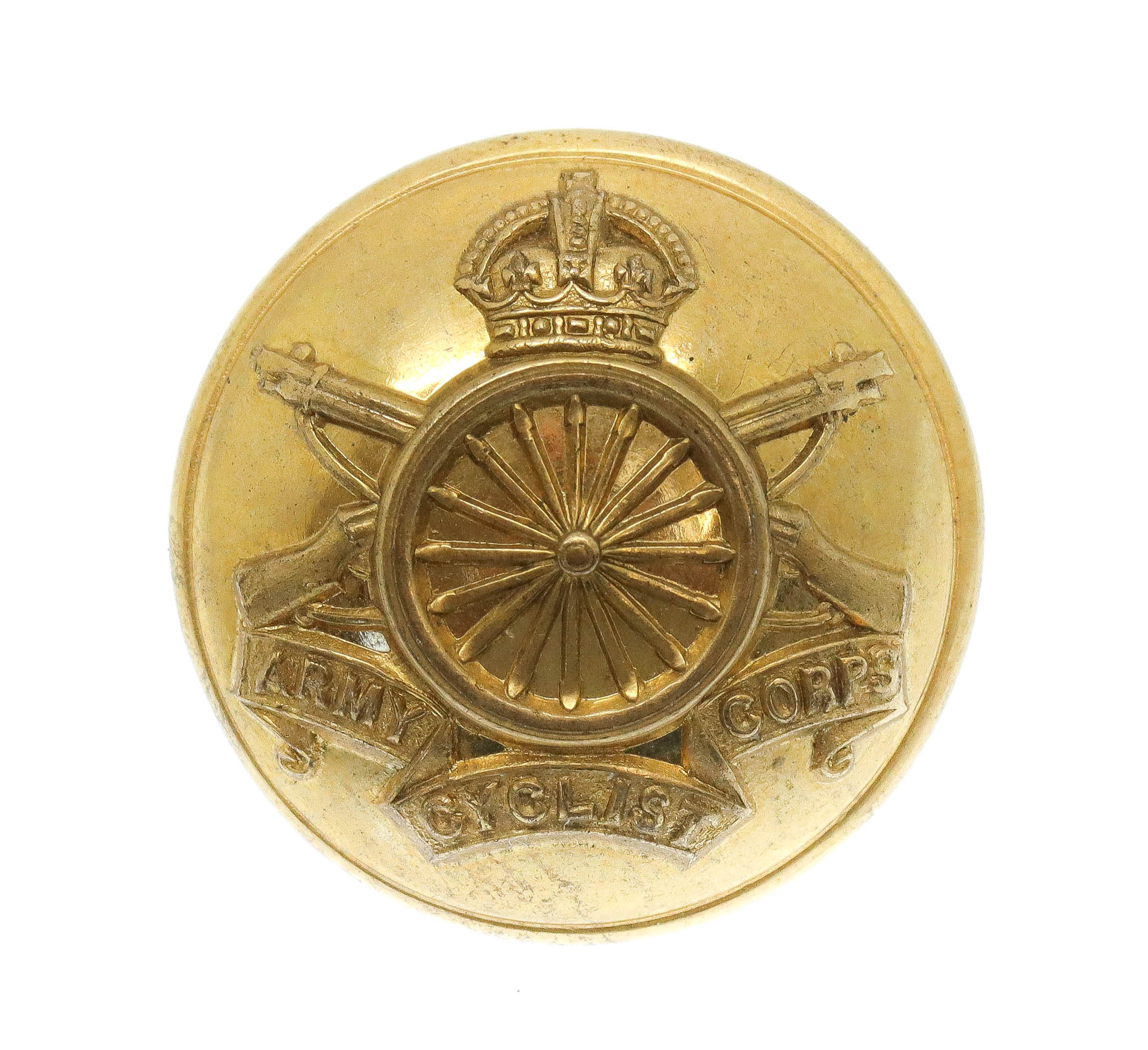 WWI Army Cyclist Corps Officer's Button (26mm)
