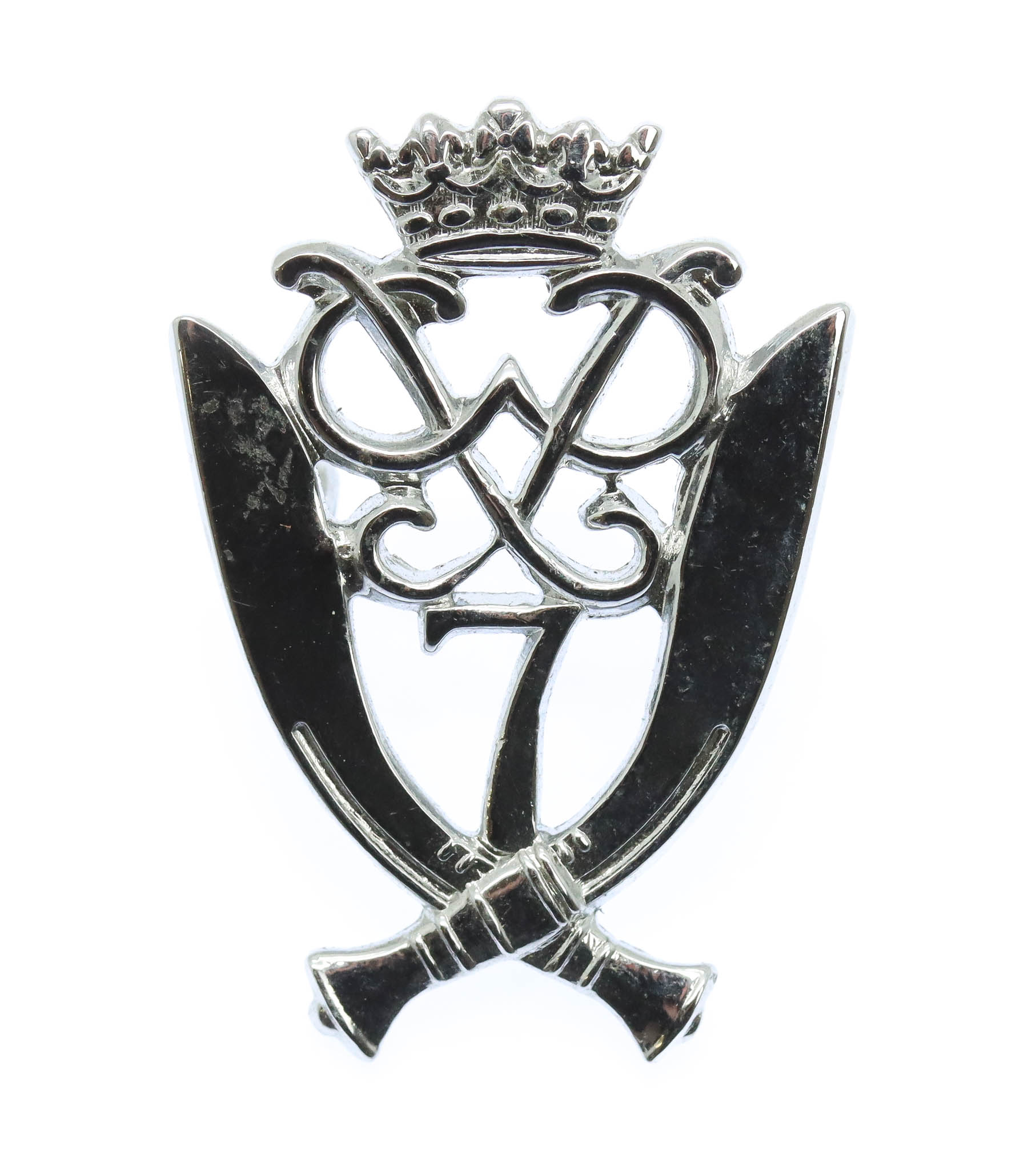 7th Gurkha Rifles Chrome Cap Badge