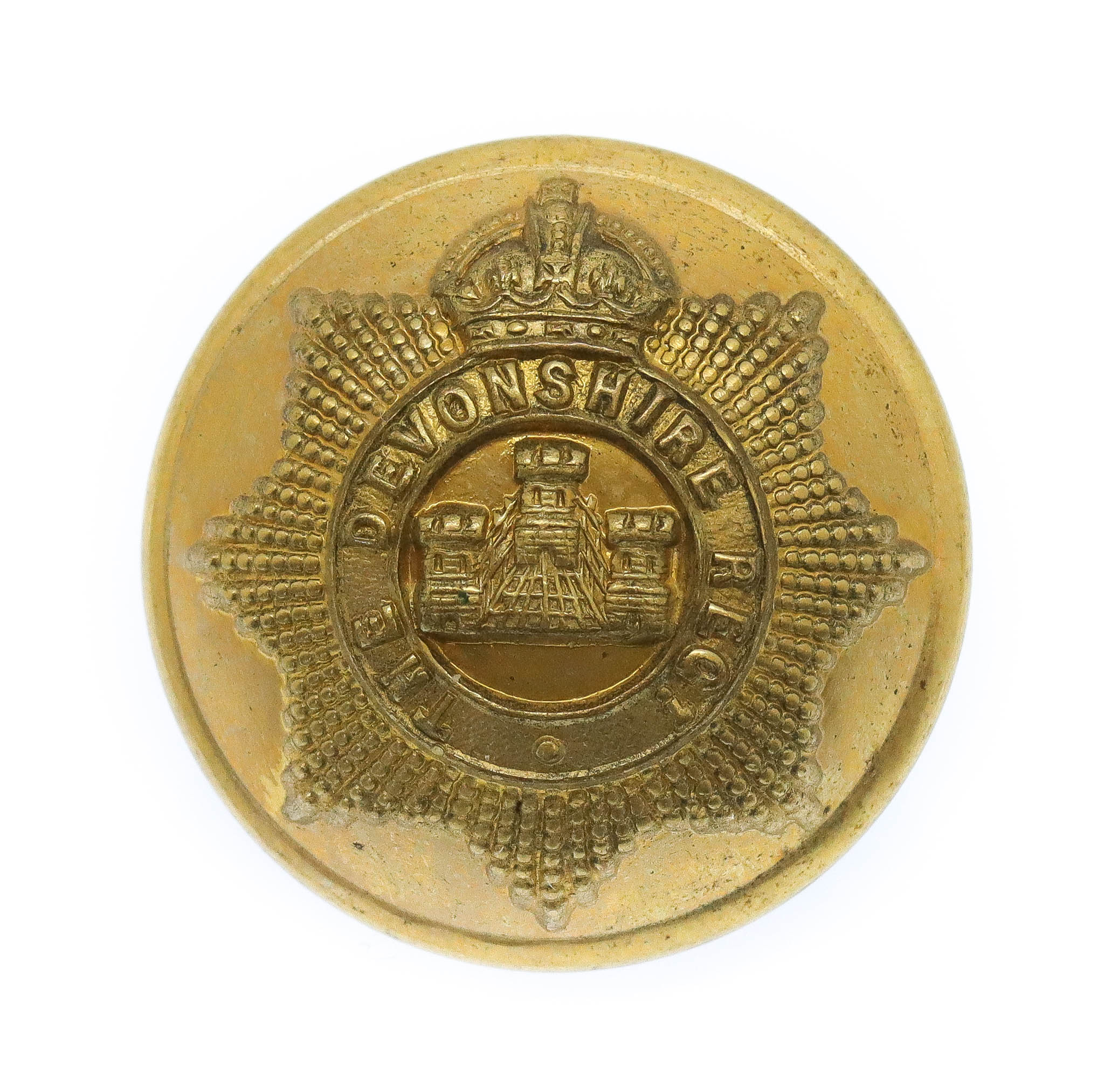 Devonshire Regiment Officer's Button - King's Crown (26mm)