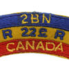 Canadian 2nd Bn. 22nd Regiment (2BN/R 22e R/CANADA) Cloth Shoulder Title