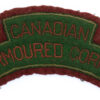 WW2 Canadian Armoured Corps (CANADIAN/ARMOURED CORPS) Cloth Shoulder Title