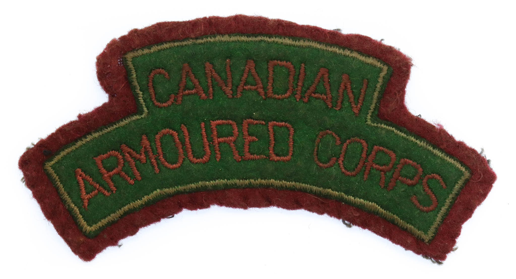 WW2 Canadian Armoured Corps (CANADIAN/ARMOURED CORPS) Cloth Shoulder Title