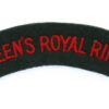 Queen's Royal Rifles (QUEEN'S ROYAL RIFLES) Cloth Shoulder Title