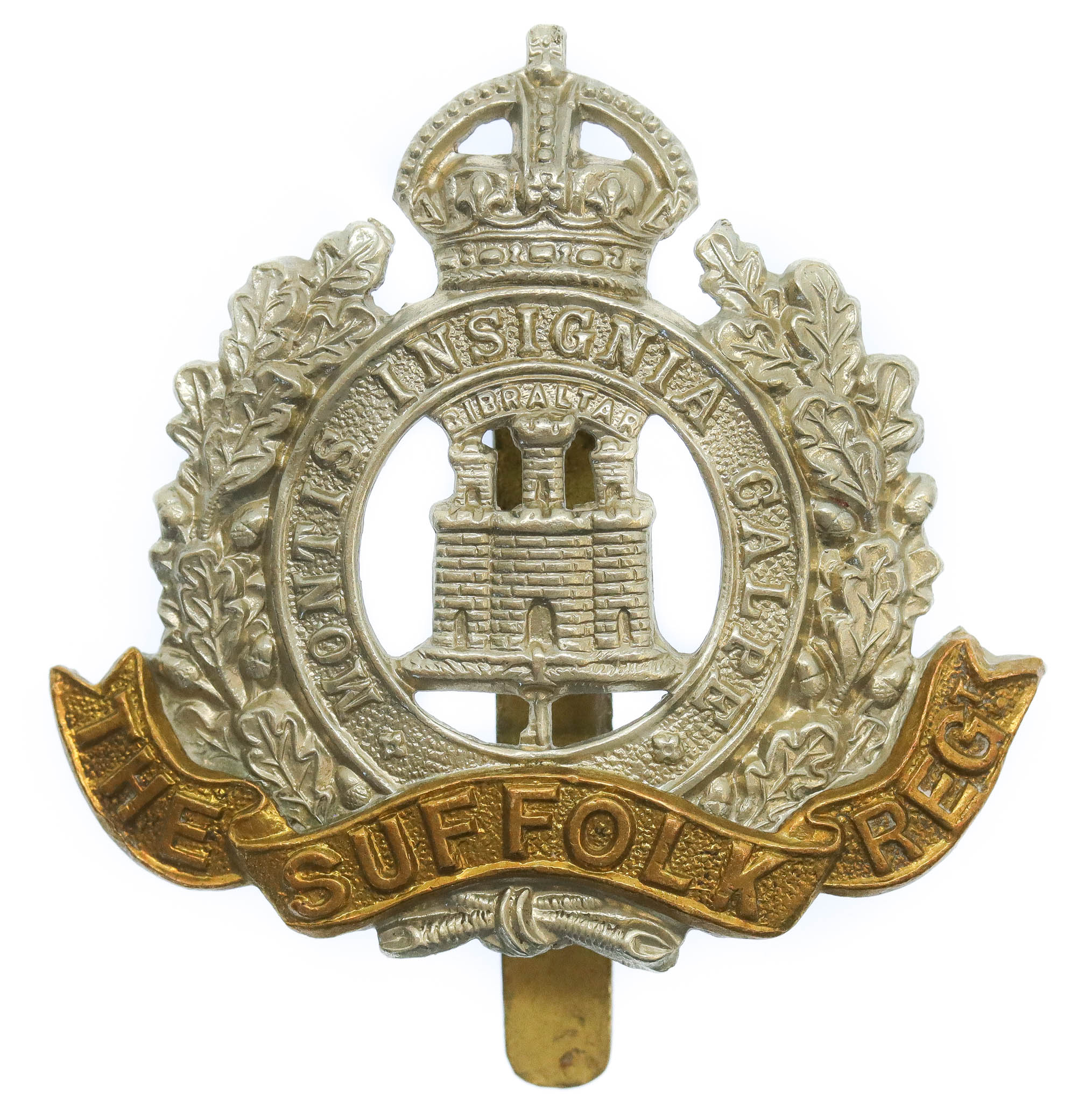 Suffolk Regiment Cap Badge - King's Crown