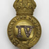4th Queen's Own Hussars Officer's Horse Furniture Breast Plate Badge - King's Crown