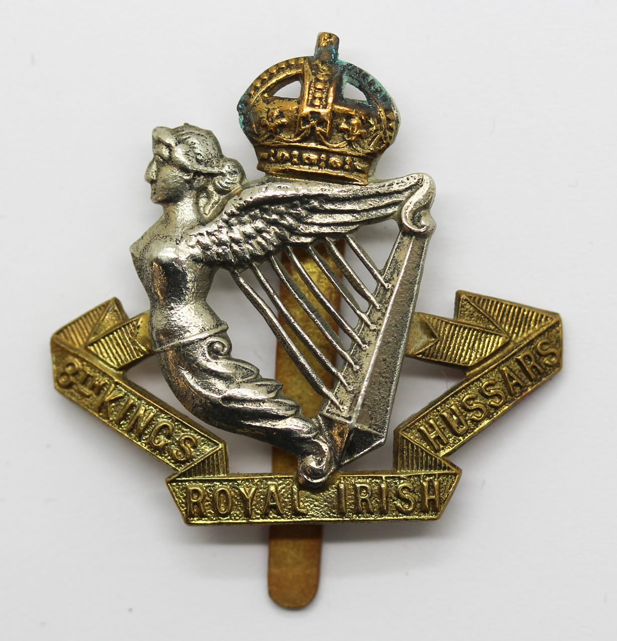 8th King's Royal Irish Hussars Cap Badge - King's Crown