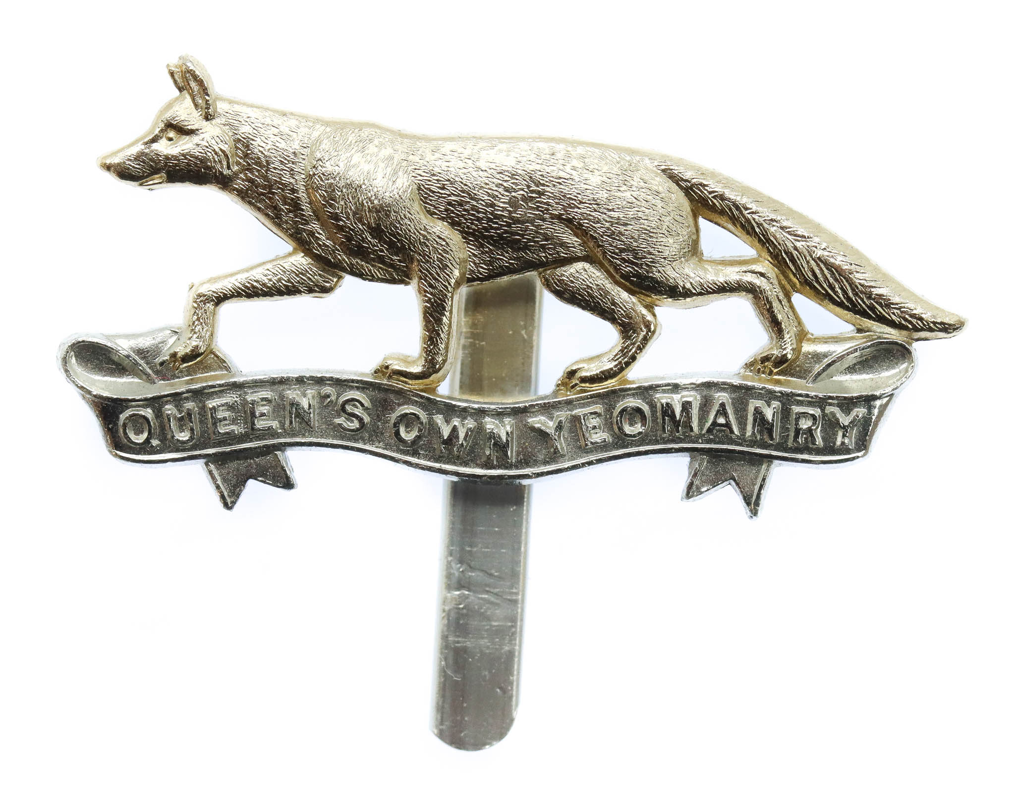 Queen's Own Yeomanry Anodised (Staybrite) Cap Badge