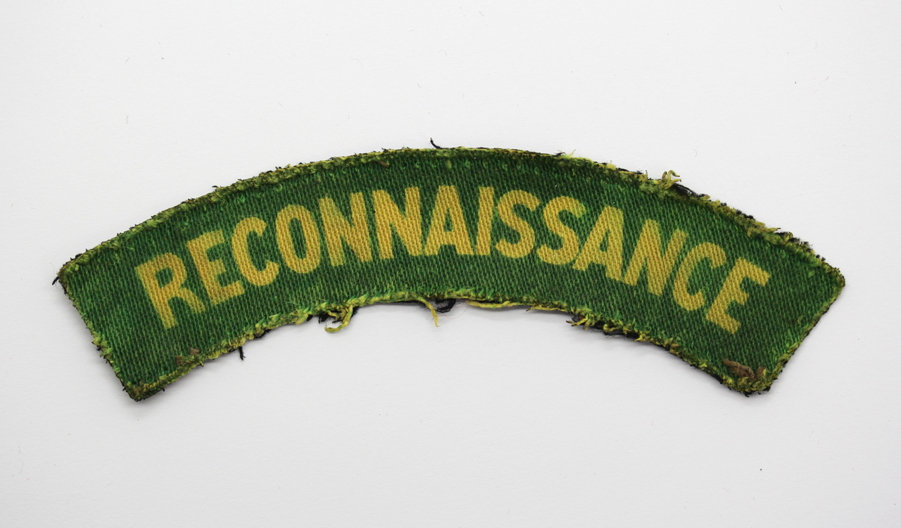 Reconnaissance Corps (RECONNAISSANCE) WW2 Printed Shoulder Title