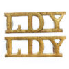 Pair of Leicestershire & Derbyshire Yeomanry (L.D.Y). Shoulder Titles