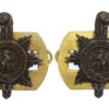Pair of Queen's Regiment Collar Badges