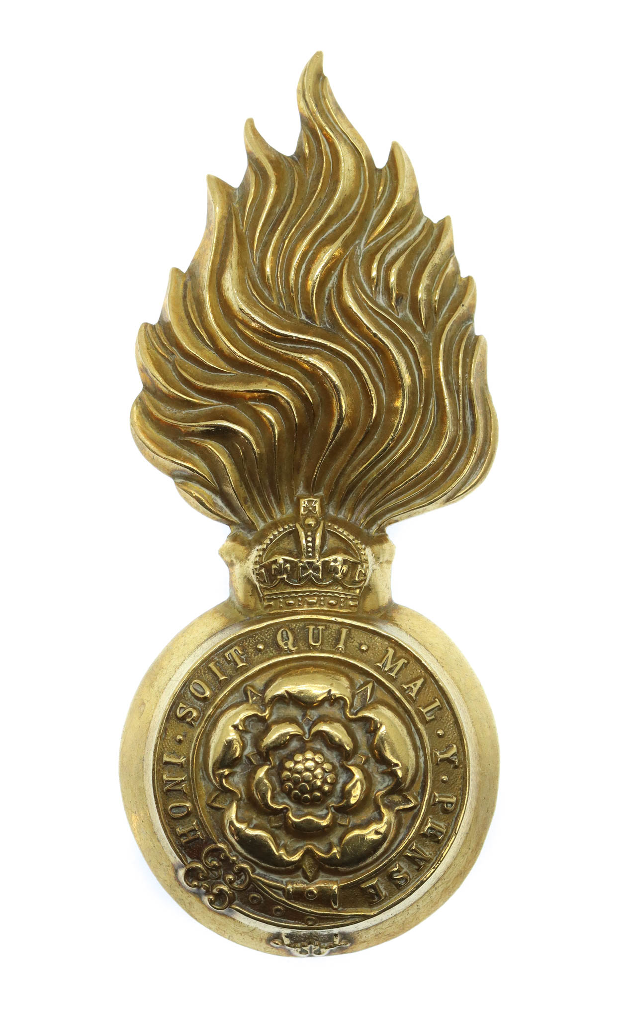 Royal Fusiliers Fur Cap Grenade Badge - King's Crown
