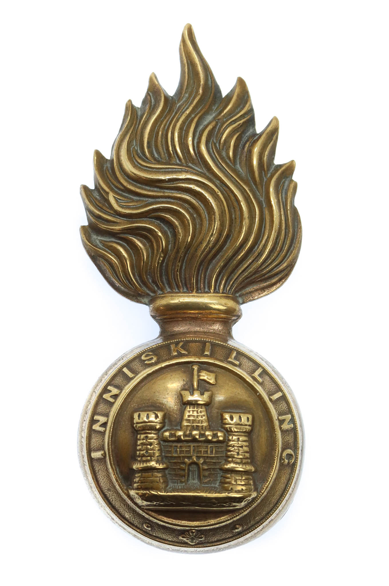 Royal Inniskilling Fusiliers Fur Cap Grenade Badge