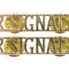 Pair of Royal Signals (R.SIGNALS) Anodised (Staybrite) Shoulder Titles