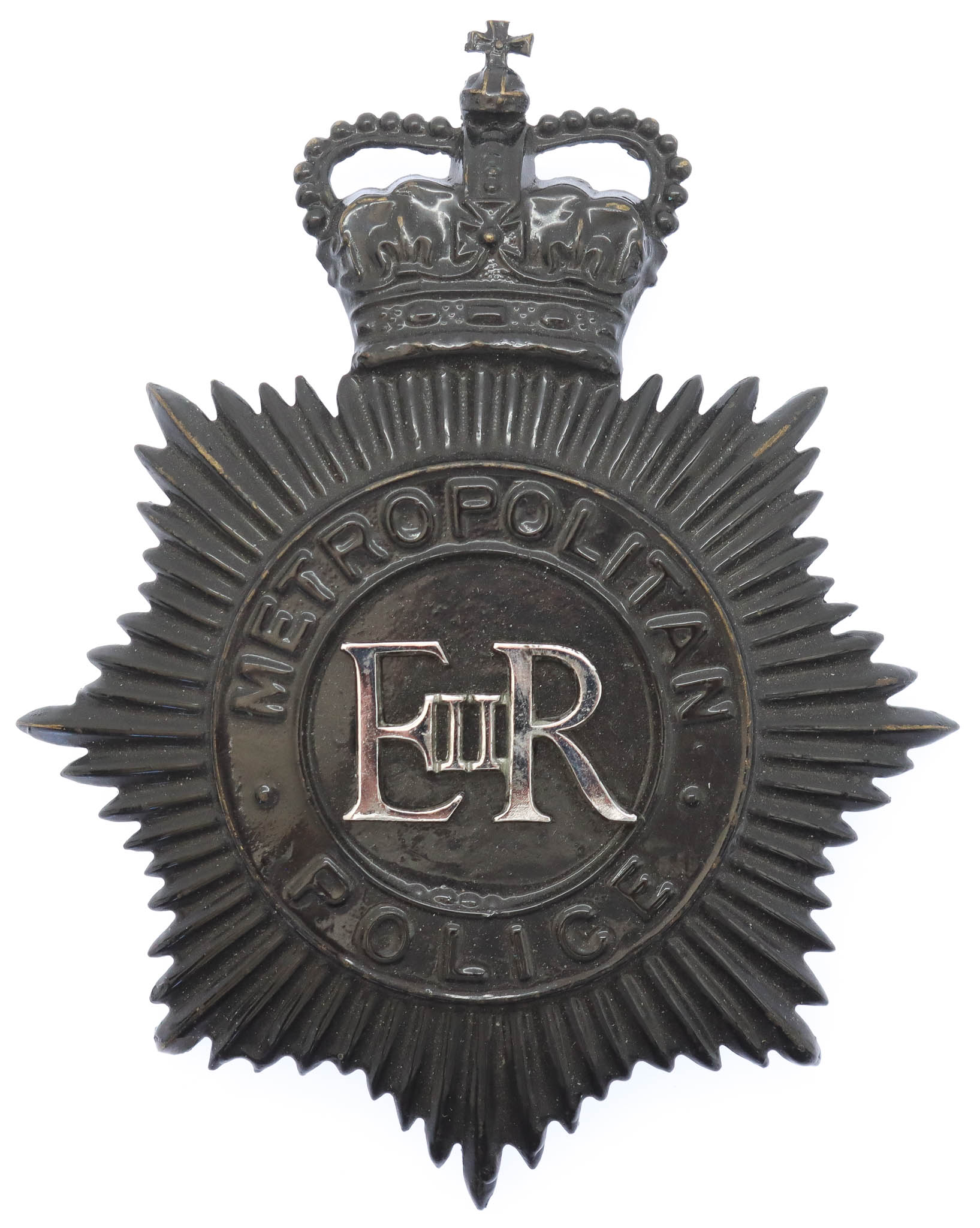 Metropolitan Police Night Helmet Plate - Queen's Crown