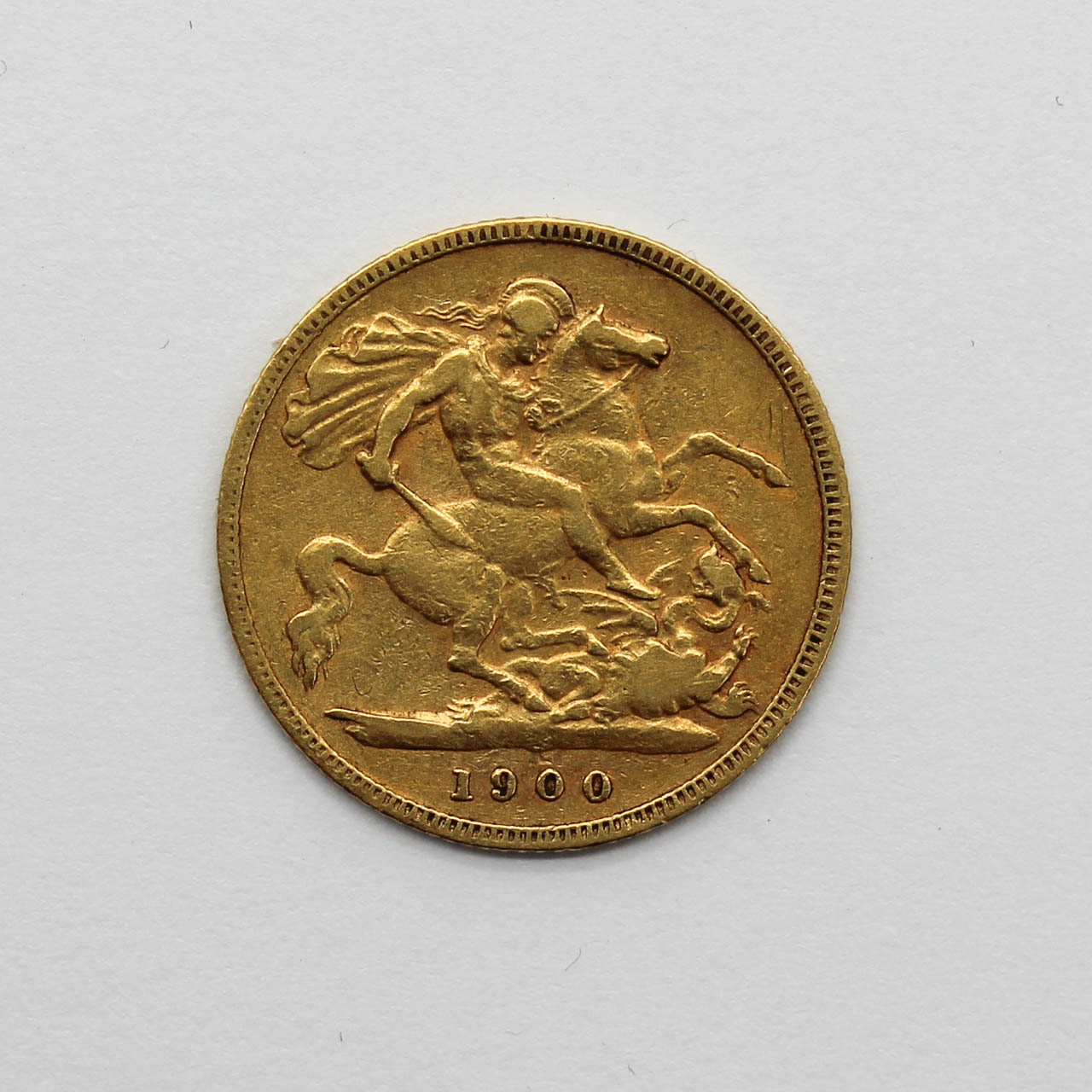 1900 Victoria 22ct Gold Half Sovereign Coin