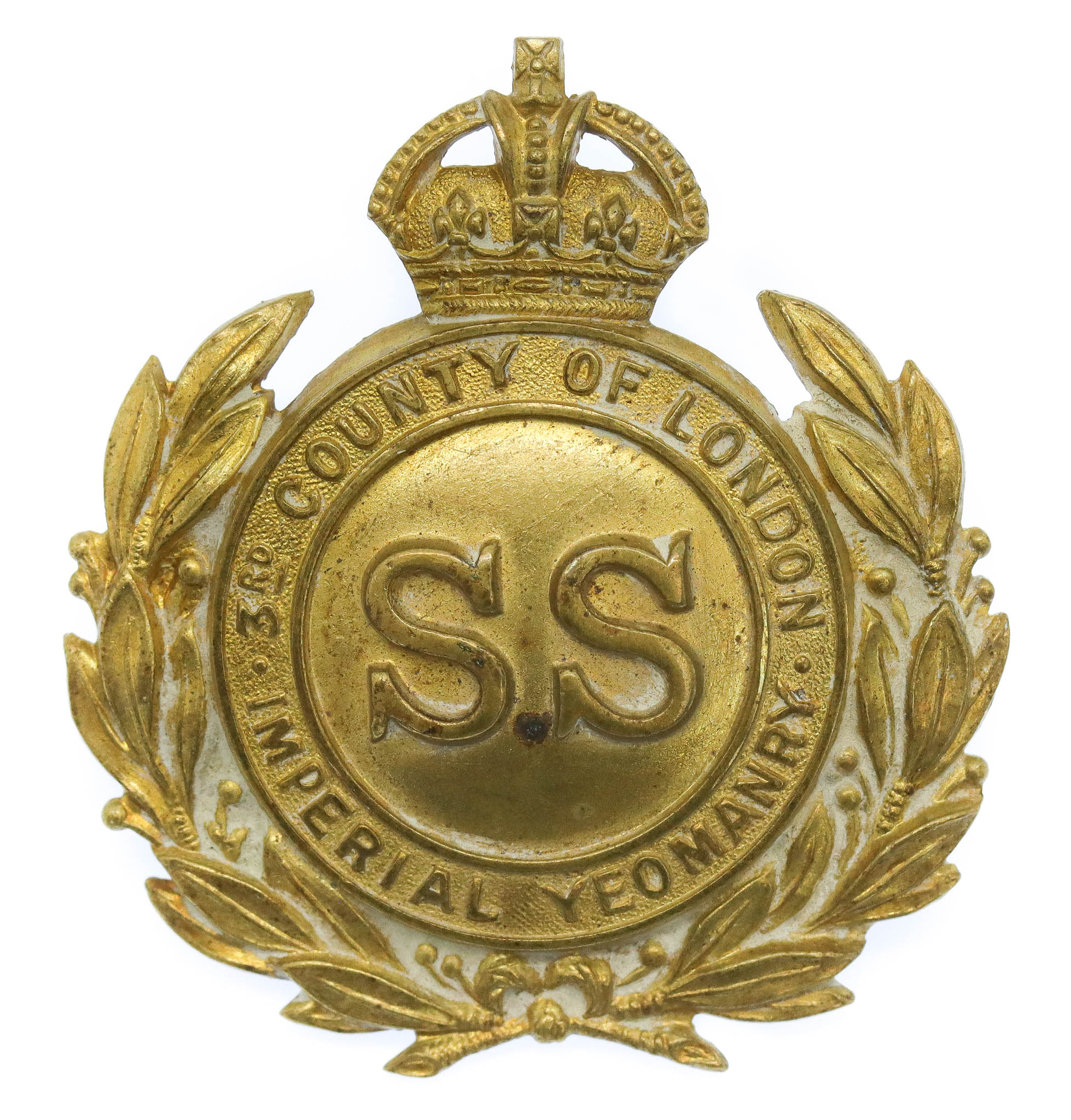 Scarce Edwardian 3rd County of London Imperial Yeomanry (Sharp Shooters) Cap Badge
