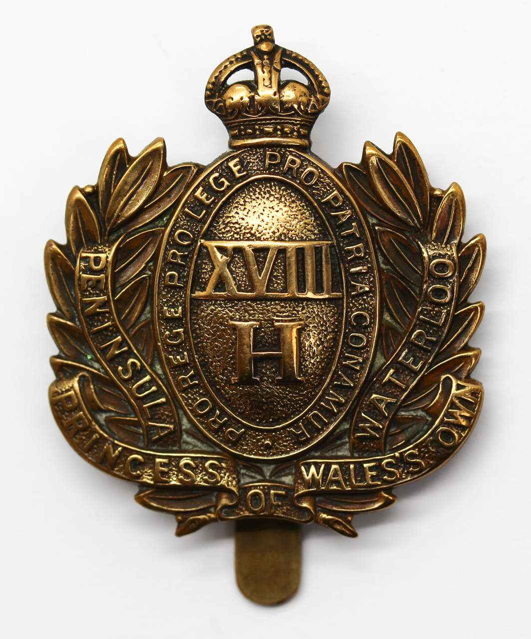 18th Hussars (Princess of Wales's Own) Cap Badge (c. 1905 - 1910)