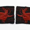 Pair of 2nd Anti-Aircraft Division Cloth Formation Signs (2nd Pattern)