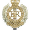 Royal Engineers Anodised (Staybrite) Cap Badge - Queen's Crown