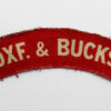 Scarce Oxfordshire & Buckinghamshire Light Infantry (OXF. & BUCKS.) Printed Shoulder Title