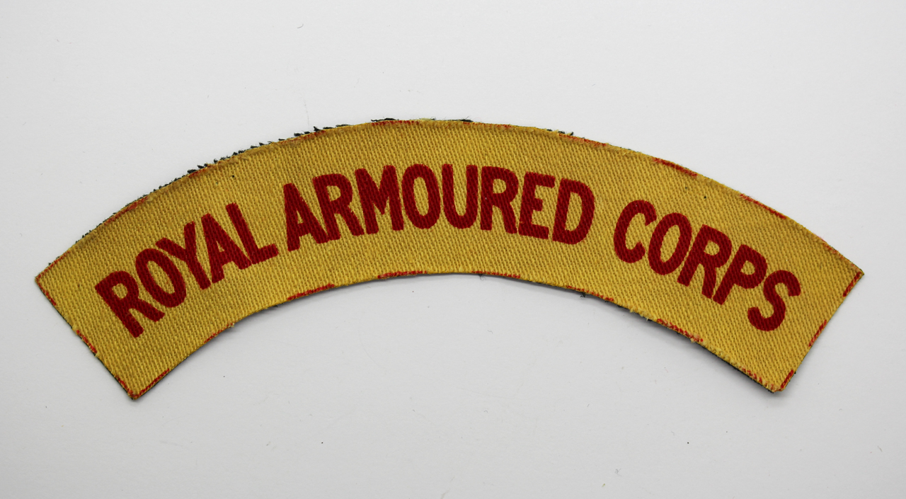 Royal Armoured Corps (ROYAL ARMOURED CORPS) WW2 Printed Shoulder Title