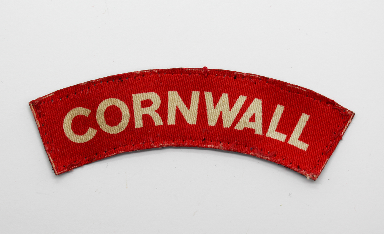 Duke of Cornwall's Light Infantry (CORNWALL) WW2 Printed Shoulder Title