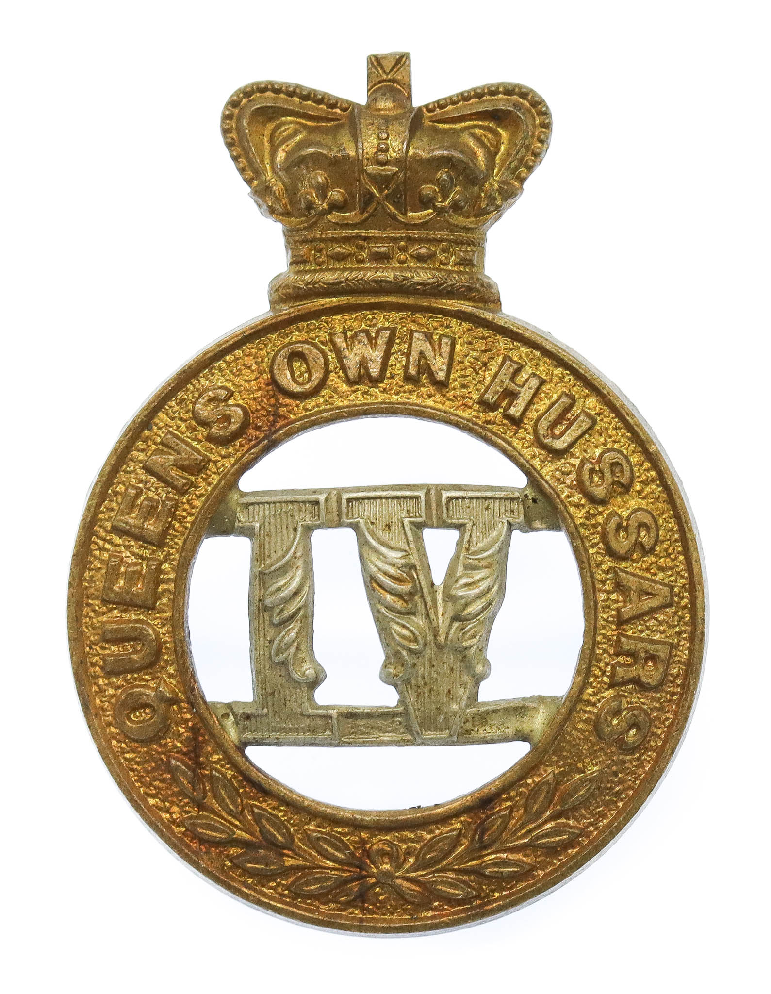Victorian 4th Queen's Own Hussars Cap Badge