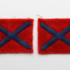 Pair of 124th Light Anti-Aircraft Regiment Royal Artillery Cloth Formation Signs