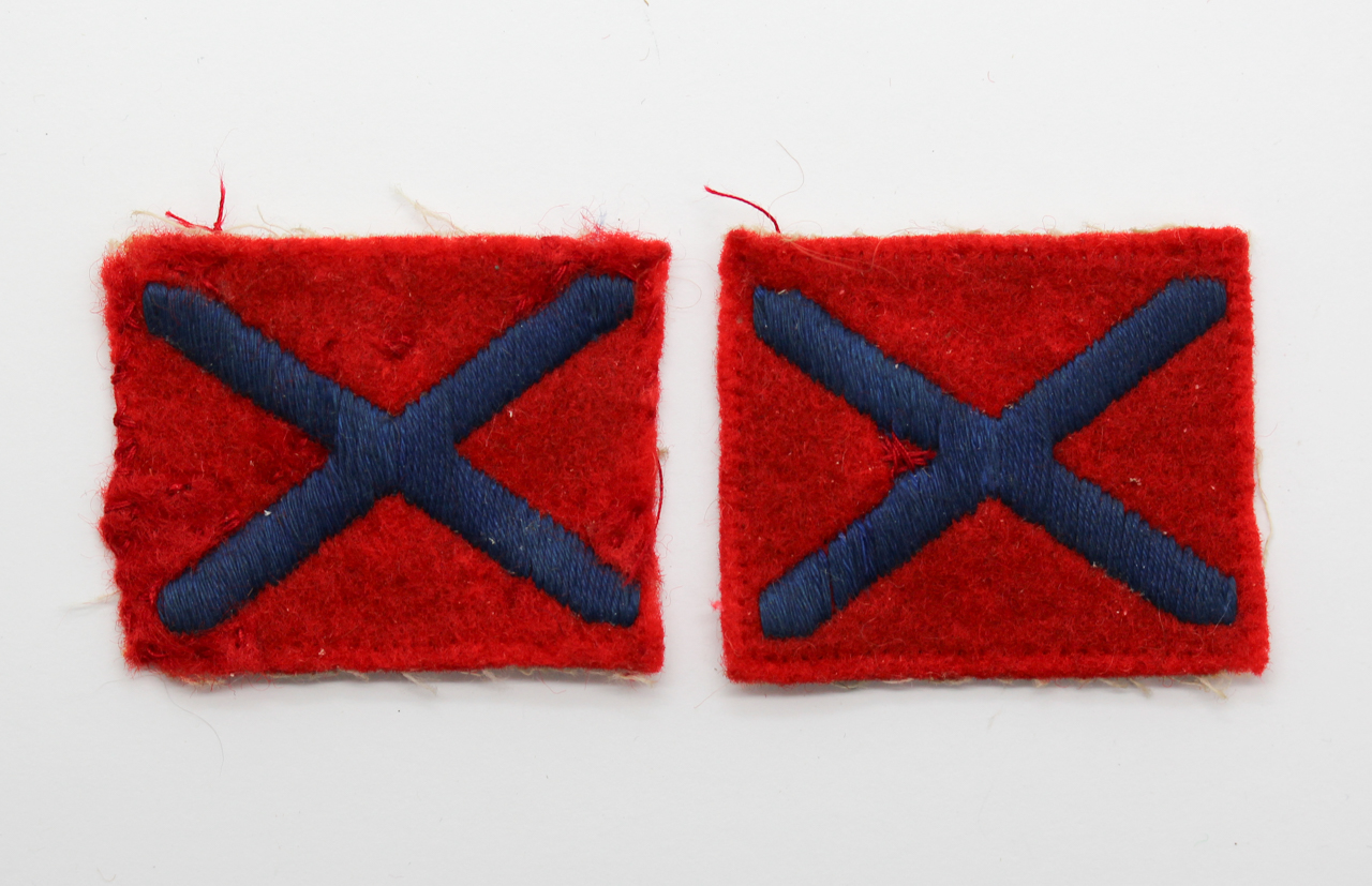 Pair of 124th Light Anti-Aircraft Regiment Royal Artillery Cloth Formation Signs
