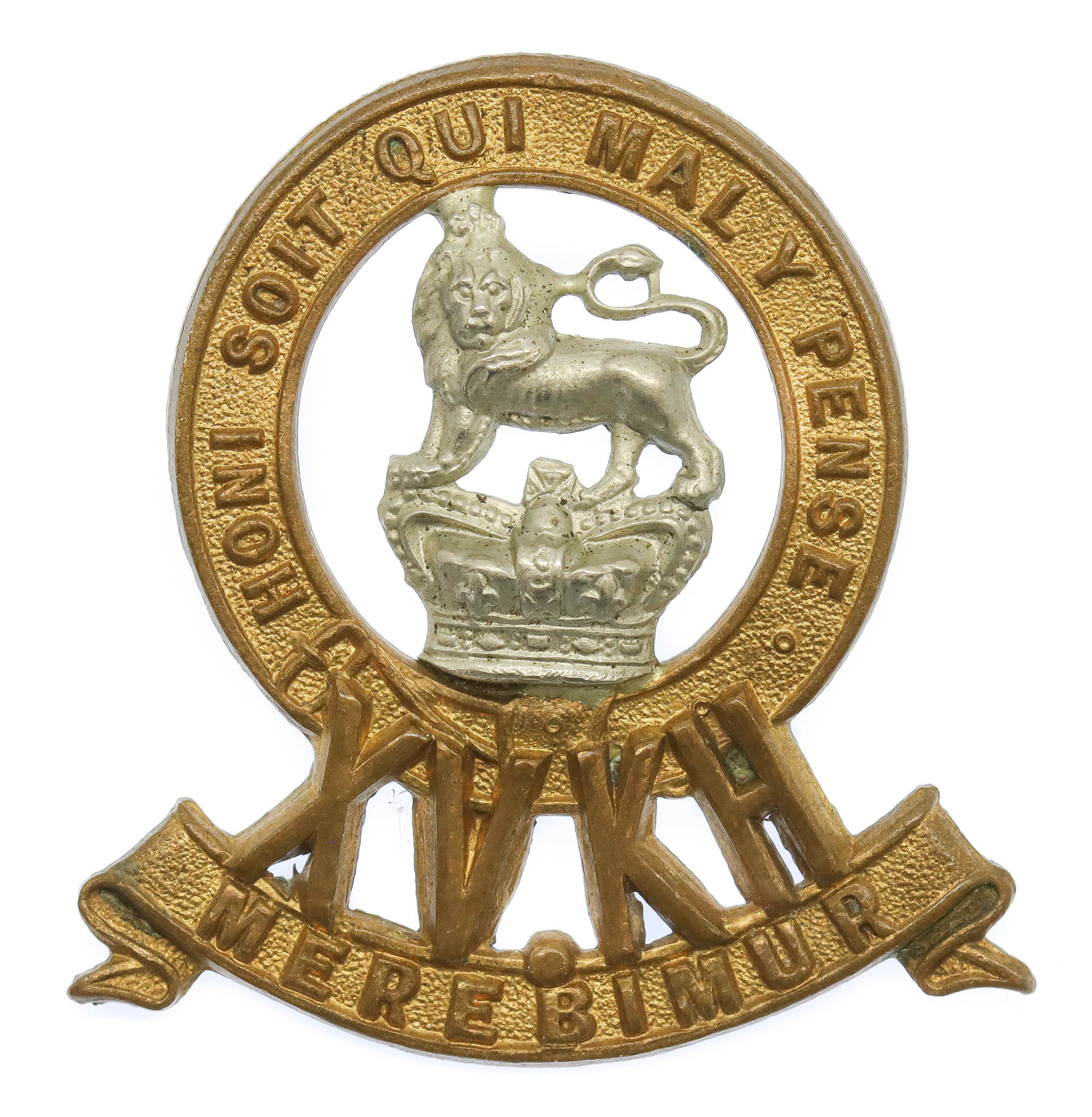 Victorian 15th King's Hussars Cap Badge