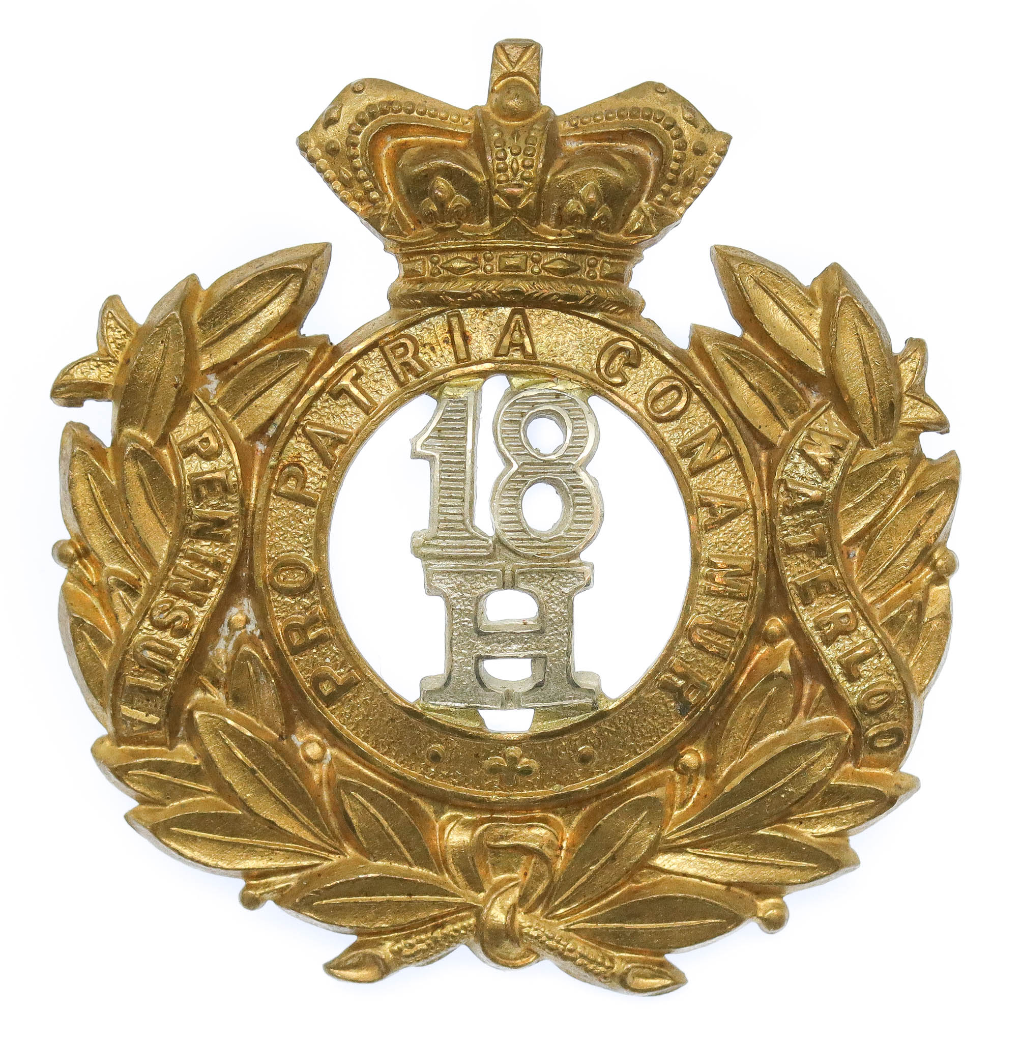 Victorian 18th Hussars Cap Badge