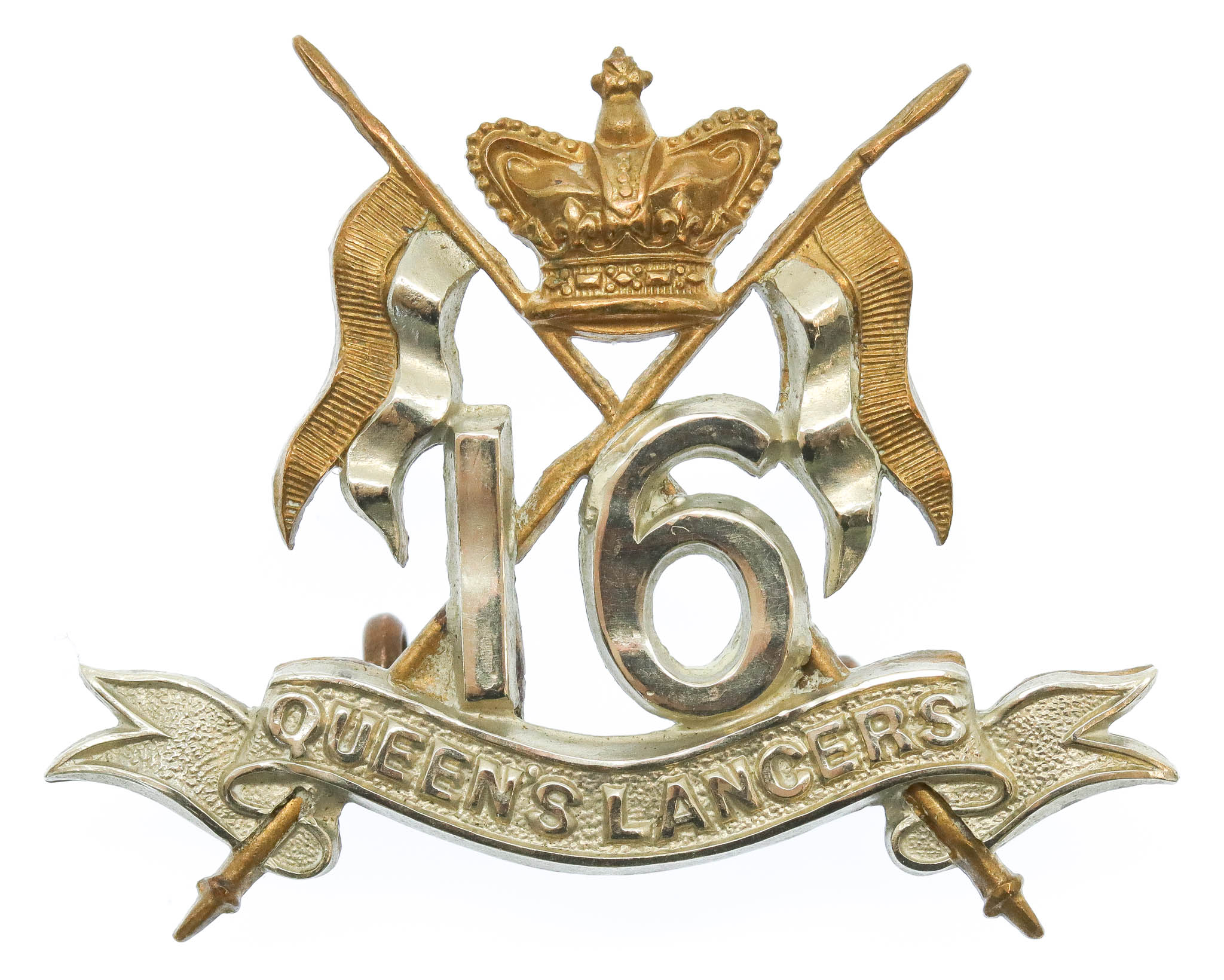 Victorian 16th Queen's Lancers Cap Badge
