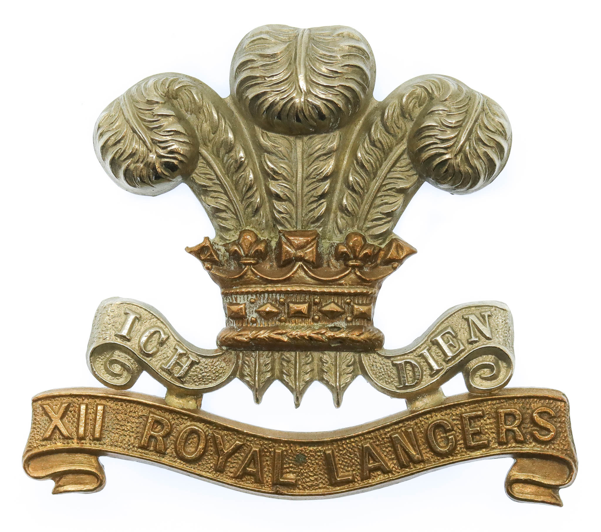 Victorian 12th (Prince of Wales's) Royal Lancers Cap Badge