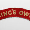 King's Own Royal Lancaster Regiment (KING'S OWN) WW2 Printed Shoulder Title