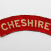 Cheshire Regiment (CHESHIRE) WW2 Printed Shoulder Title