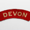 Devonshire Regiment (DEVON) WW2 Printed Shoulder Title