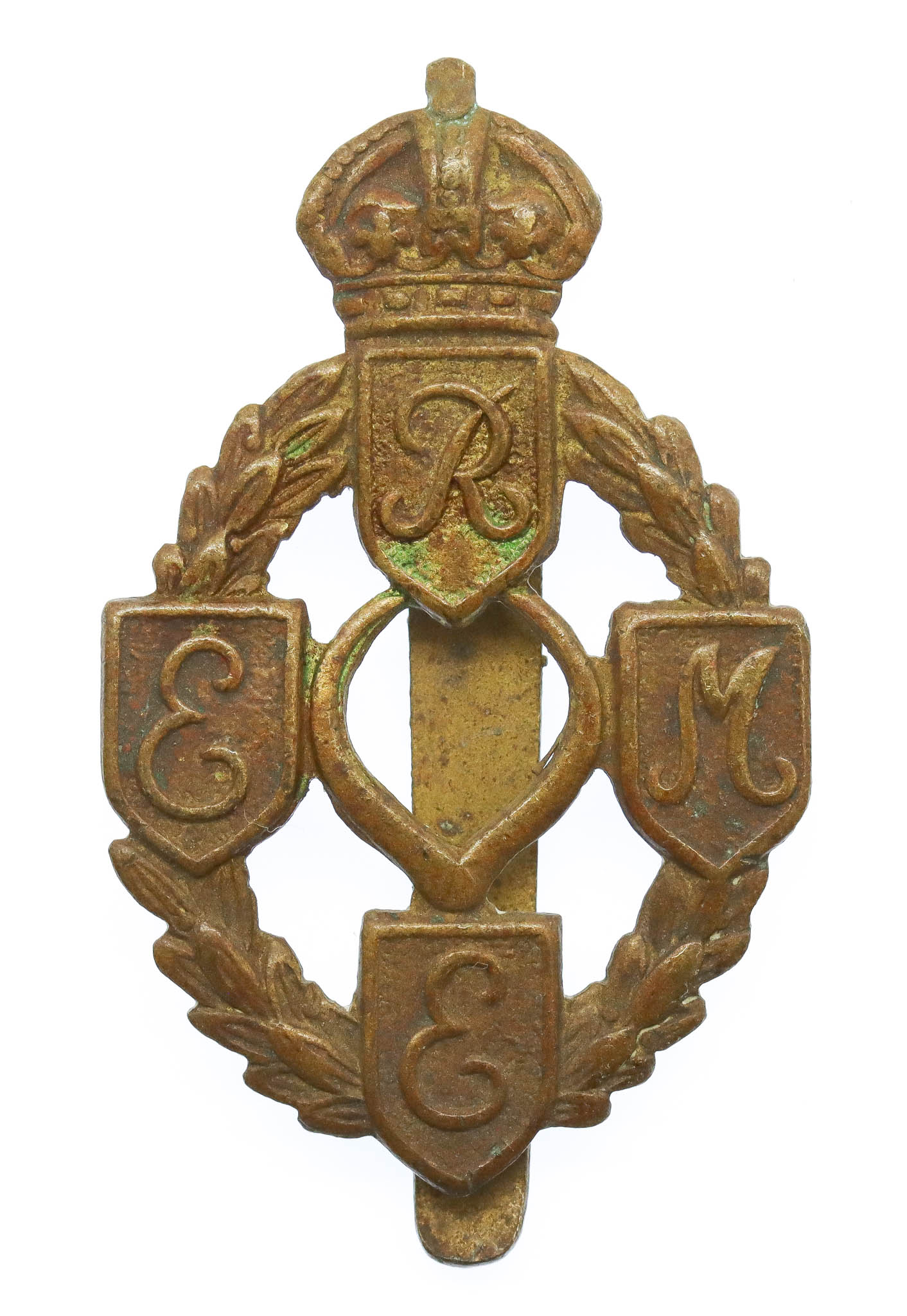 Royal Electrical & Mechanical Engineers (R.E.M.E.) Cap Badge - King's Crown (1st Pattern)