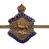 Leicestershire Regiment Brass & Enamel Sweetheart Brooch - King's Crown