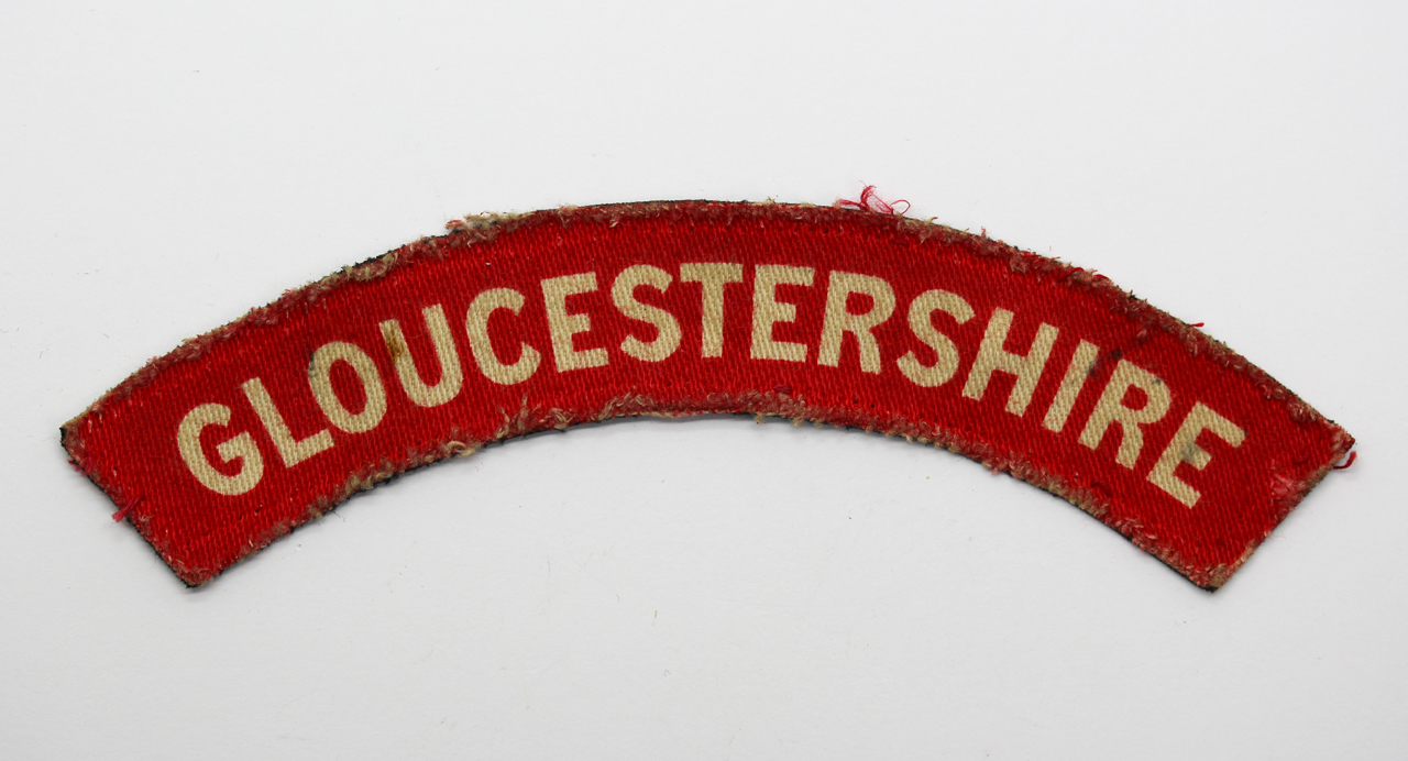 Gloucestershire Regiment (GLOUCESTERSHIRE) WW2 Printed Shoulder Title