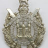 King's Own Scottish Borderers (K.O.S.B.) Officer's Silver Plated Glengarry Badge - King's Crown