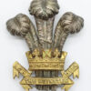 Victorian Prince of Wales's Leinster Regiment Officer's Forage Cap Badge