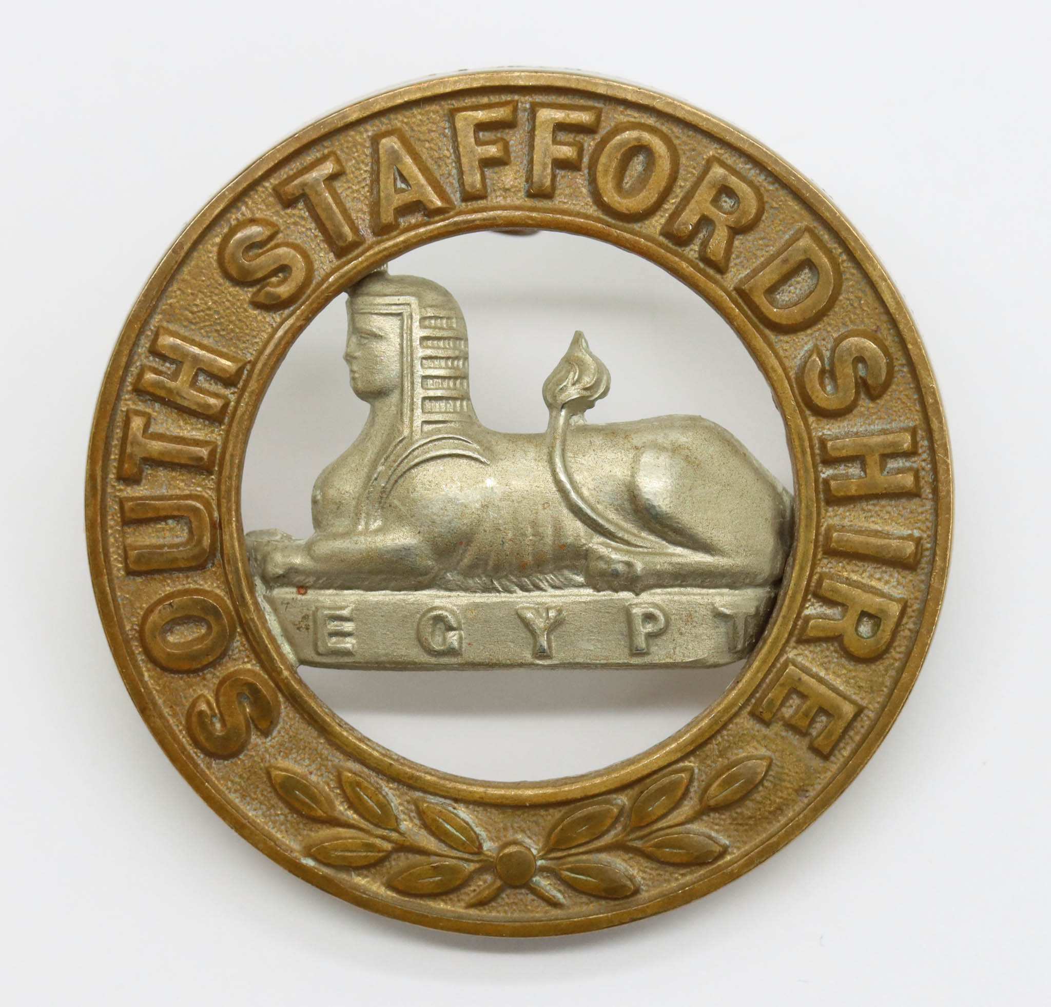 South Staffordshire Regiment Bi-metal Helmet Plate Centre