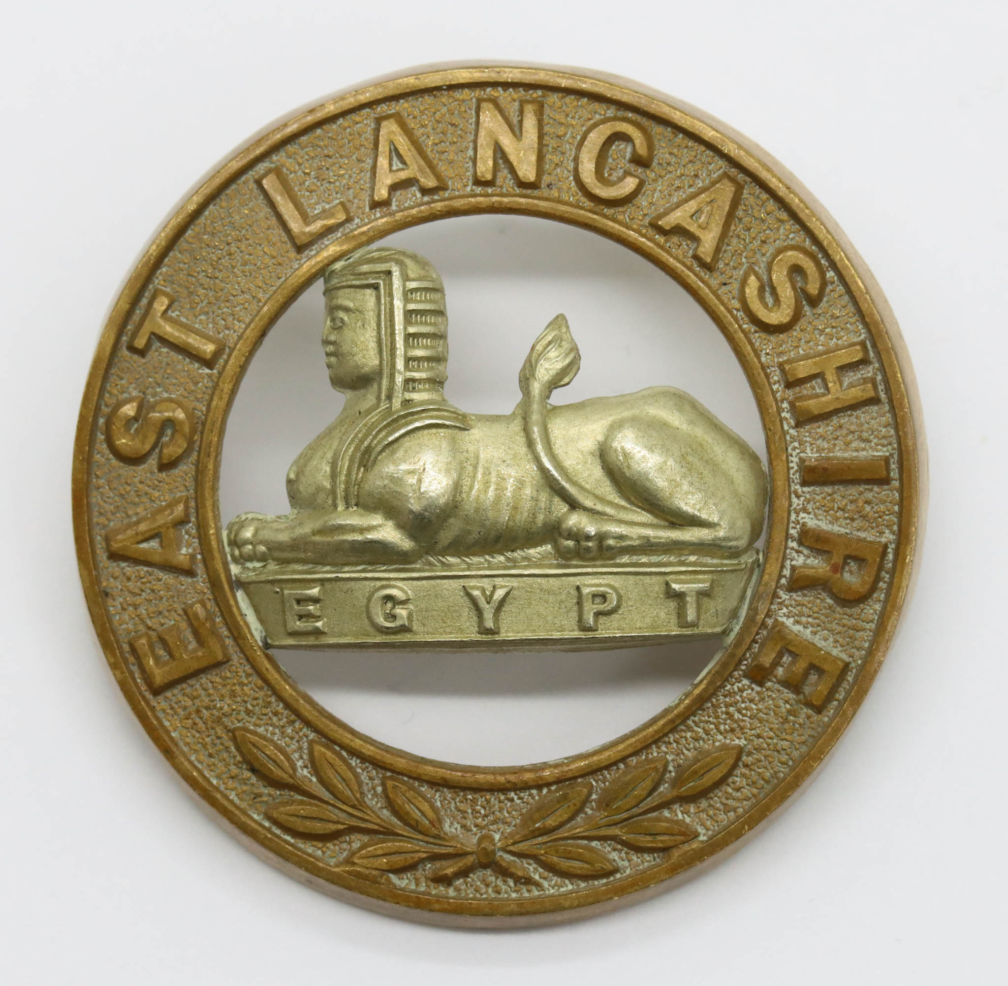 East Lancashire Regiment Bi-metal Helmet Plate Centre
