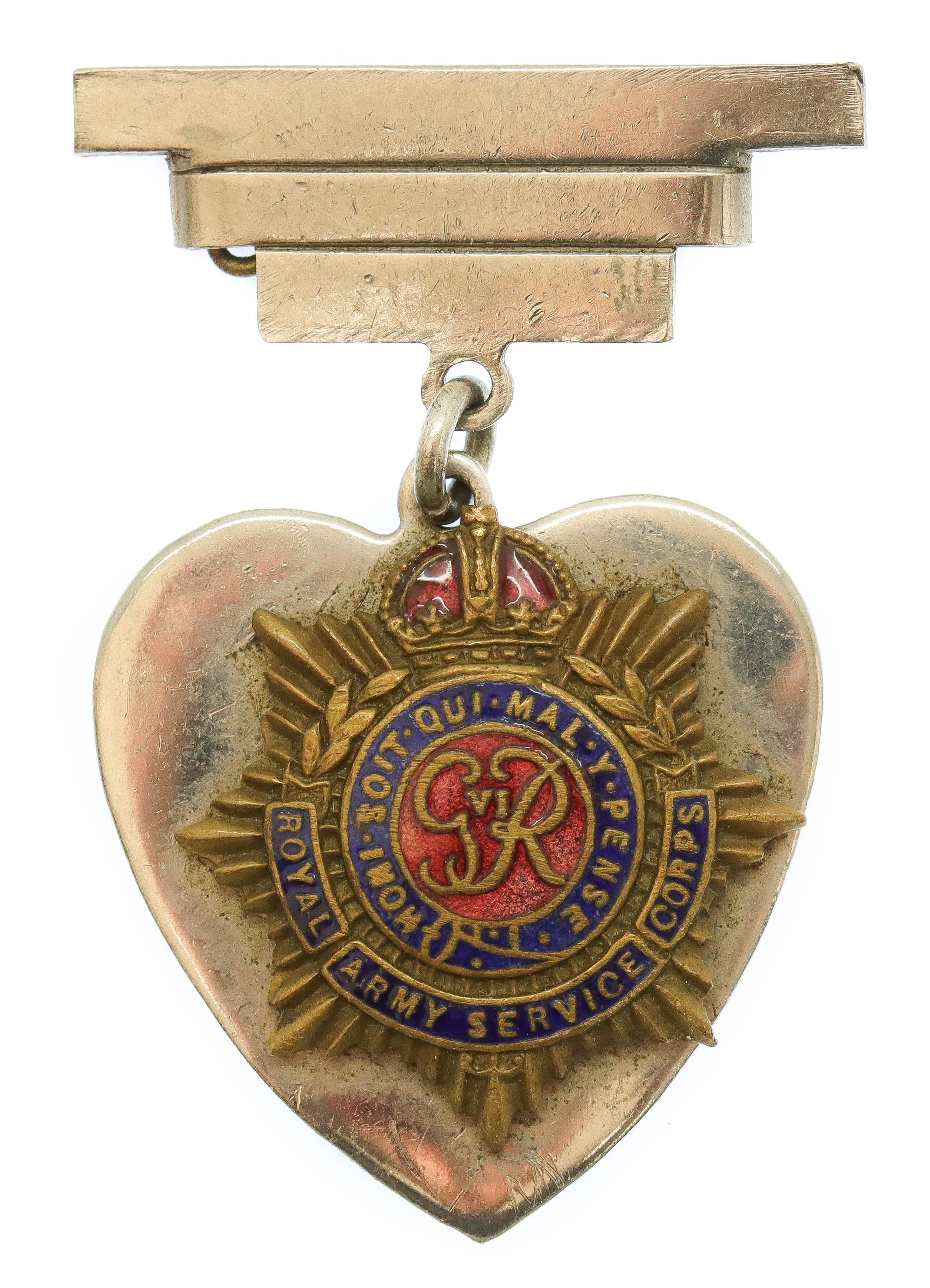 George VI Royal Army Service Corps (R.A.S.C.) Sweetheart Brooch