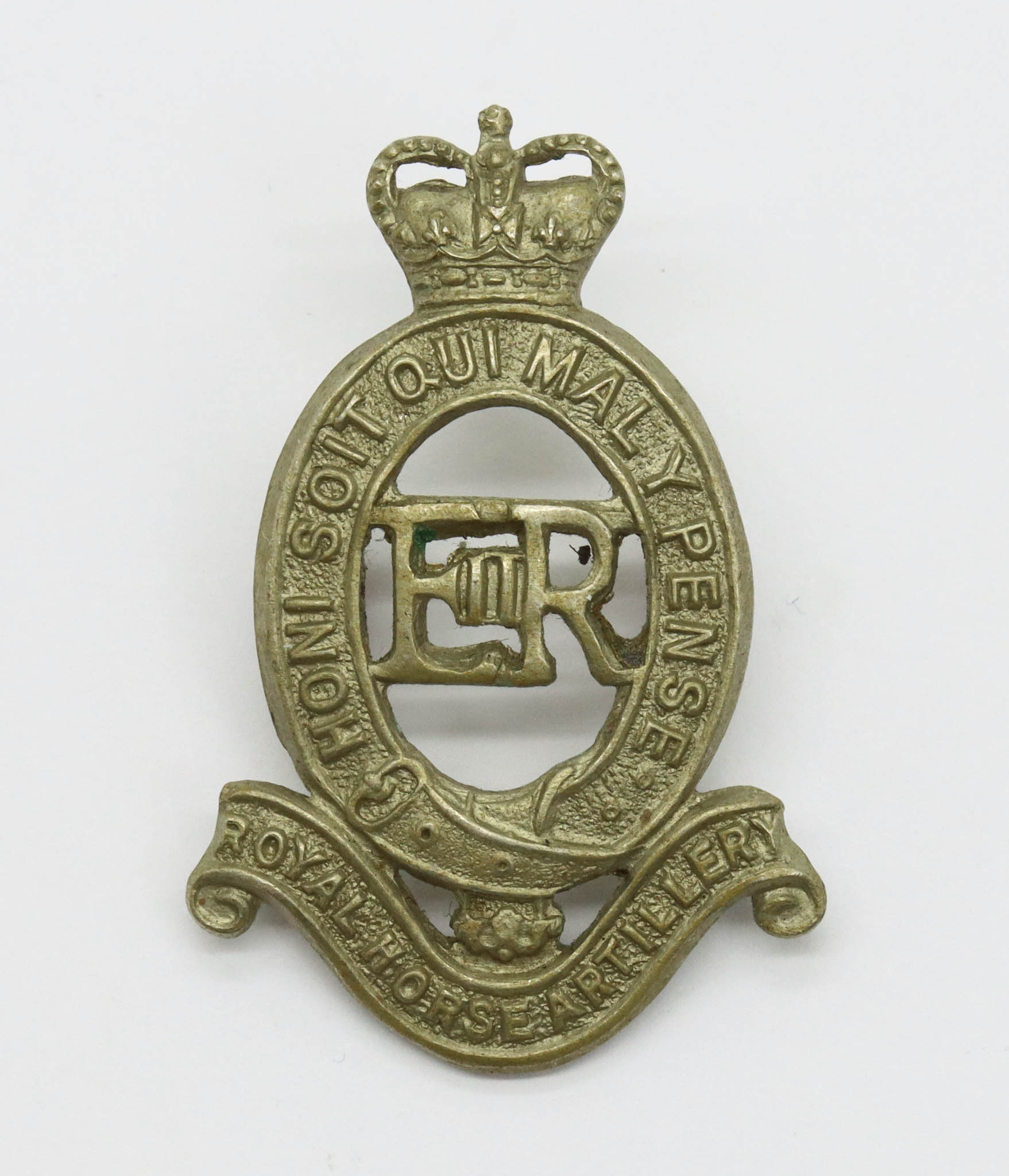 Royal Horse Artillery (R.H.A.) Cap Badge - Queen's Crown