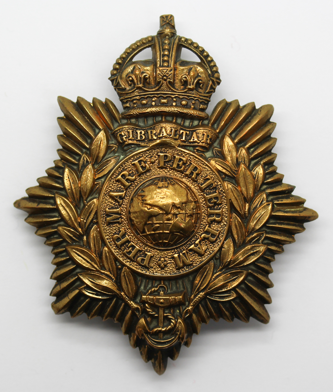 Royal Marines Helmet Plate - King's Crown