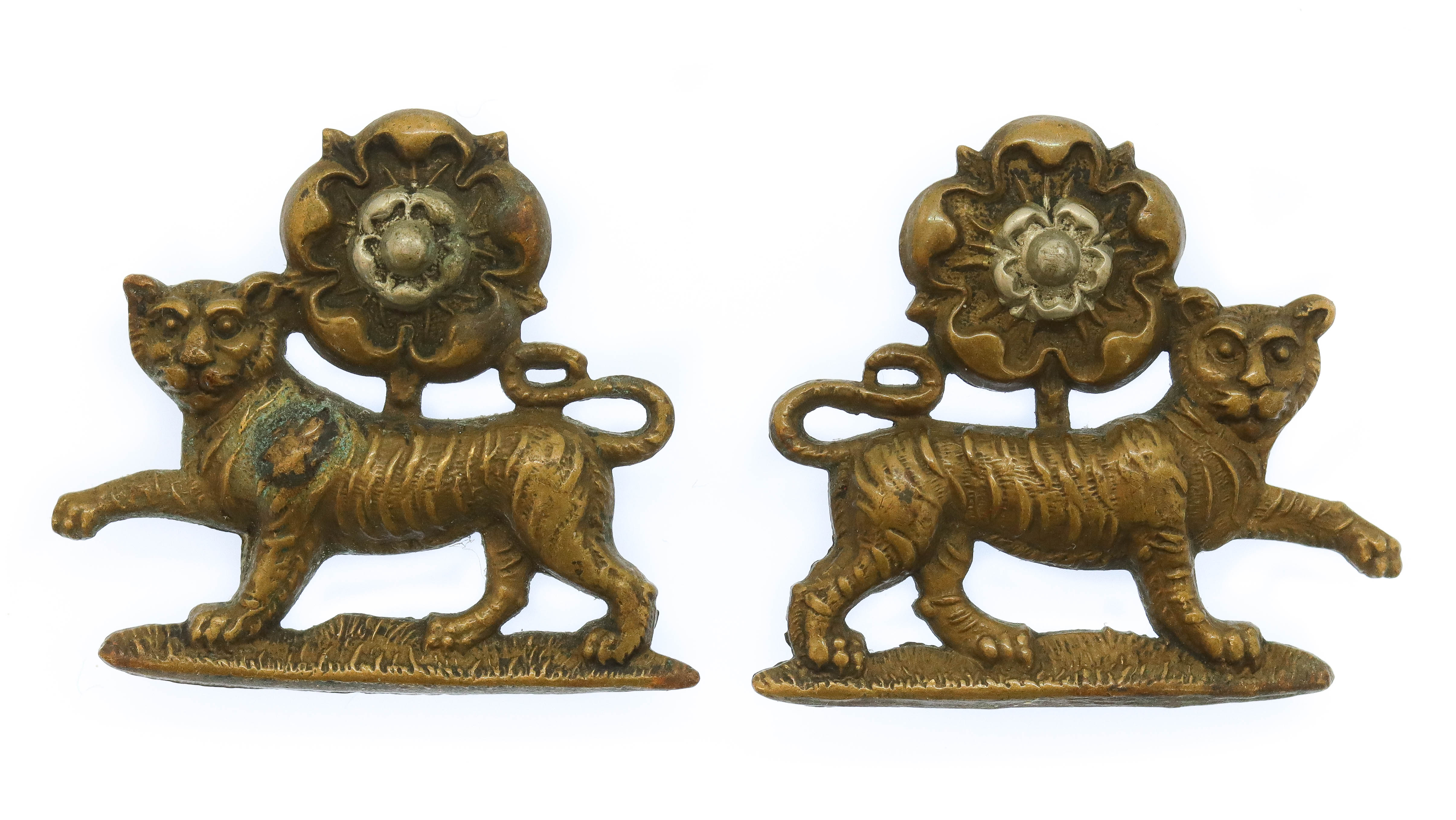 Pair of York & Lancaster Regiment Collar Badges